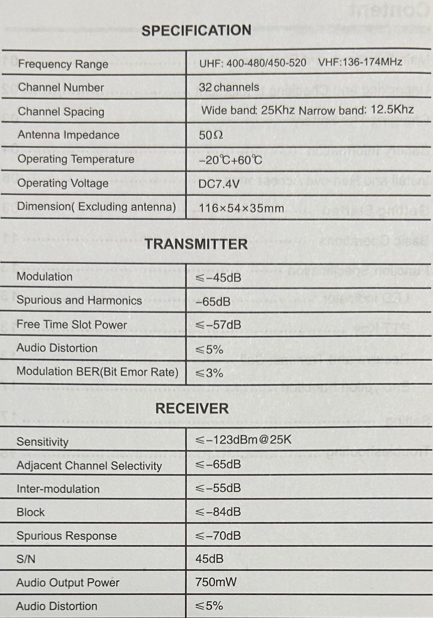 UA1000 32 CHANNEL DIGITAL UHF VHF 2 WAY RADIO.